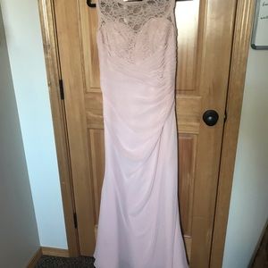 Blush pink bridesmaid dress